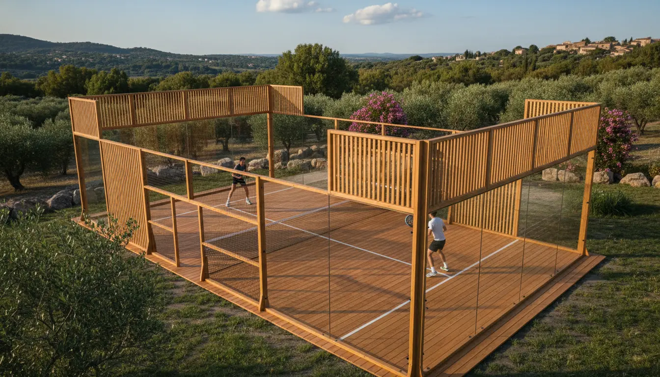 Padelbaan houten
